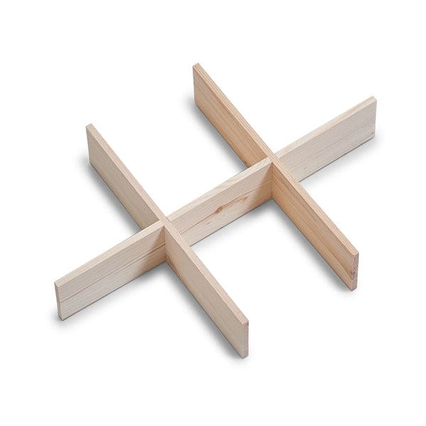 Zeller Cutie compartimentata, din lemn, Softwood Lid Medium Natural, L40xl30xH14 cm