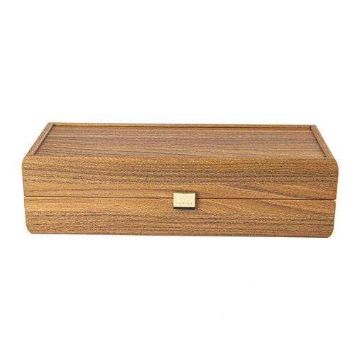 Manopoulos Cutie din lemn, lucrata manual, pentru sticla de vin, Walnut Wine, L35xl14xH10 cm