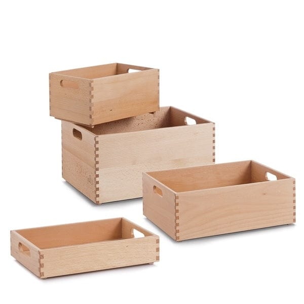 Cutie pentru depozitare, din lemn de fag, Stack Low I Natural, L30xl20xH7 cm (5)