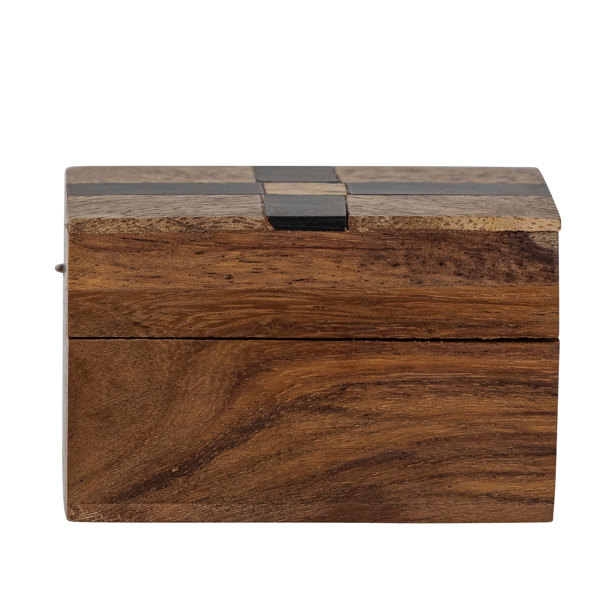 Bloomingville Cutie pentru depozitare din lemn de mango, cu capac, Cemile Maro, l6,5xA4,5xH4 cm