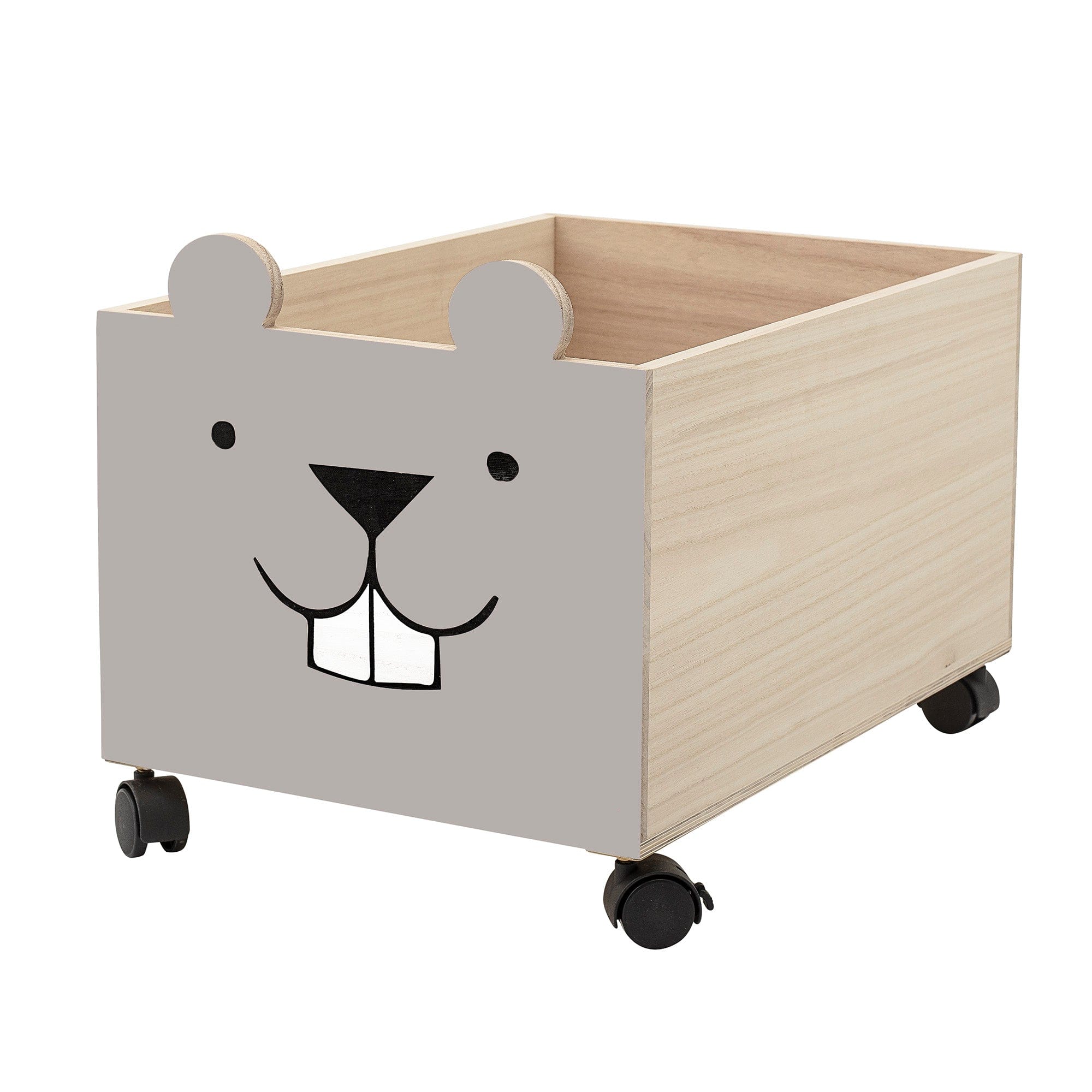 Bloomingville Cutie pentru depozitare din lemn de paulownia si MDF, Elene Gri, l50xA35xH31 cm