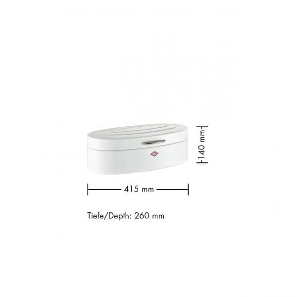 BFSummer Cutie pentru paine, din metal, Elly Grafit Mat, l41,5xA26xH14 cm