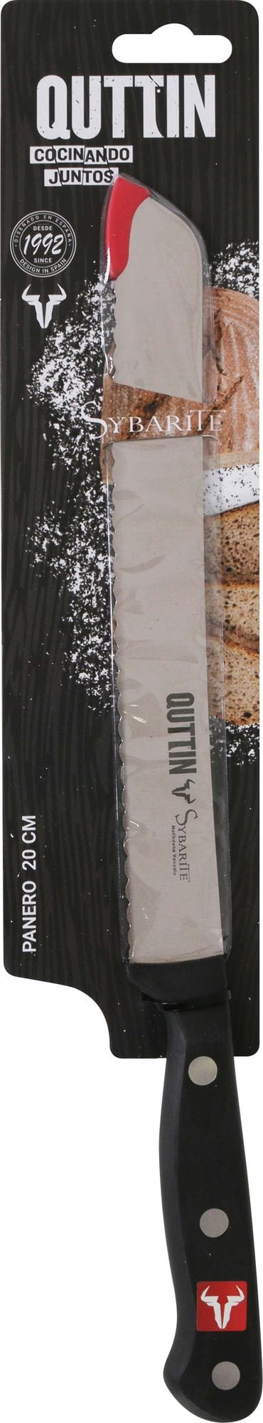 Inde Soler Hispania Cutit pentru paine din otel indoxidabil, 20 cm, Sybarite Negru / Argintiu