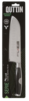 Inde Soler Hispania Cutit Santoku din otel indoxidabil, 18 cm, Moare Negru / Argintiu