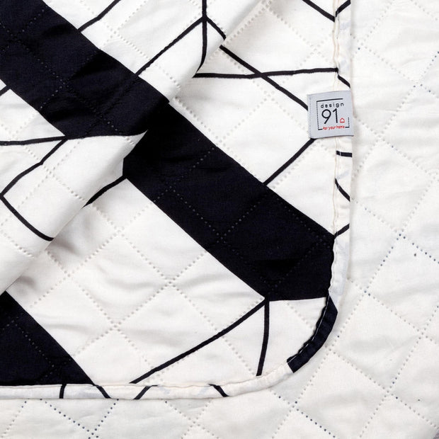 Cuvertura de pat, Geo Bej / Negru (2)