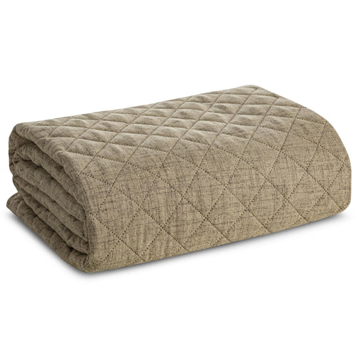 Cuvertura de pat, Len Grej & ERFRNY-QUILT-COVER-LEN-DARK-BEIGE