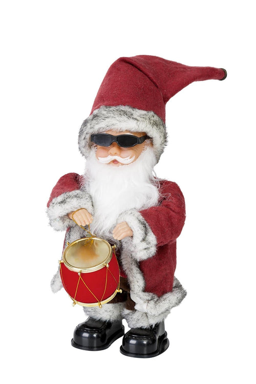 BFSummer Decoratiune de Craciun Adam Rosu / Alb, L16xl16xH30 cm