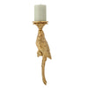 Decoratiune de perete cu suport lumanare, din polirasina, Seyara Auriu, Ø11,5xH39 cm (3)