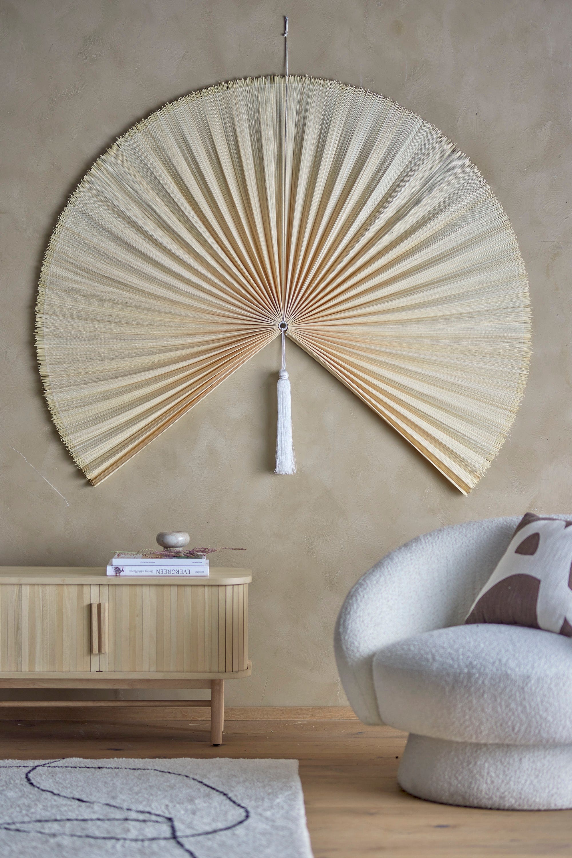 Decoratiune de perete din bambus, Jaime Natural, 150 x 77 cm (3)