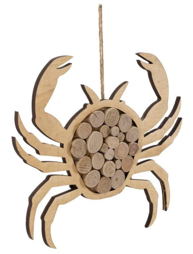 Decoratiune de perete din lemn, Crab Nature Natural, l35xA2xH31 cm (1)