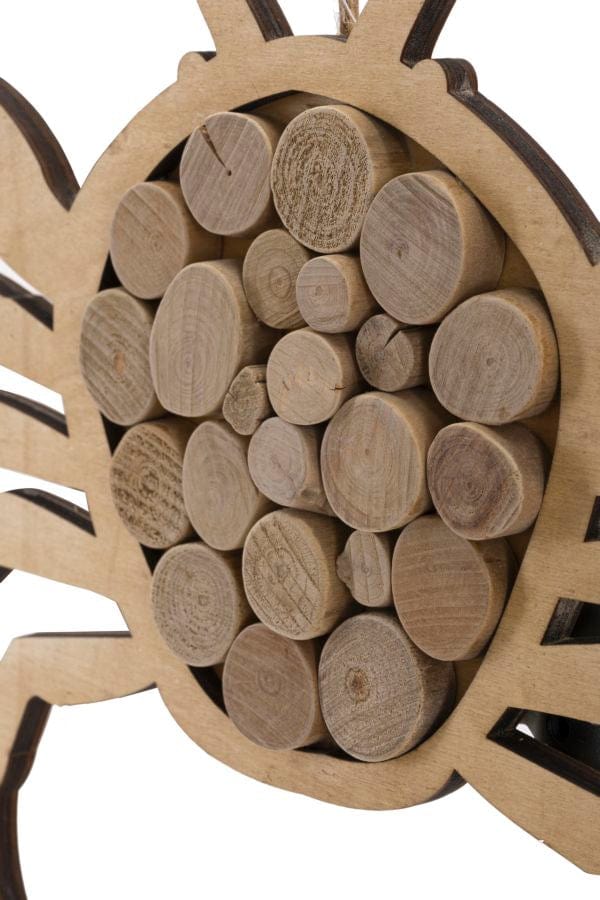 Decoratiune de perete din lemn, Crab Nature Natural, l35xA2xH31 cm (2)