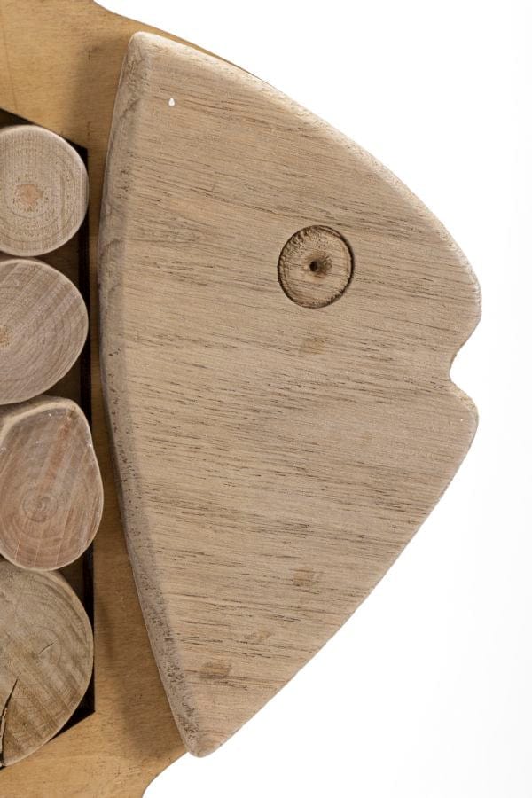 Decoratiune de perete din lemn, Fish Nature Natural, l42,5xA2xH28,5 cm (3)