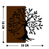 Asir Decoratiune de perete, din lemn si metal, Agac Nuc / Negru, l58xA3xH58 cm