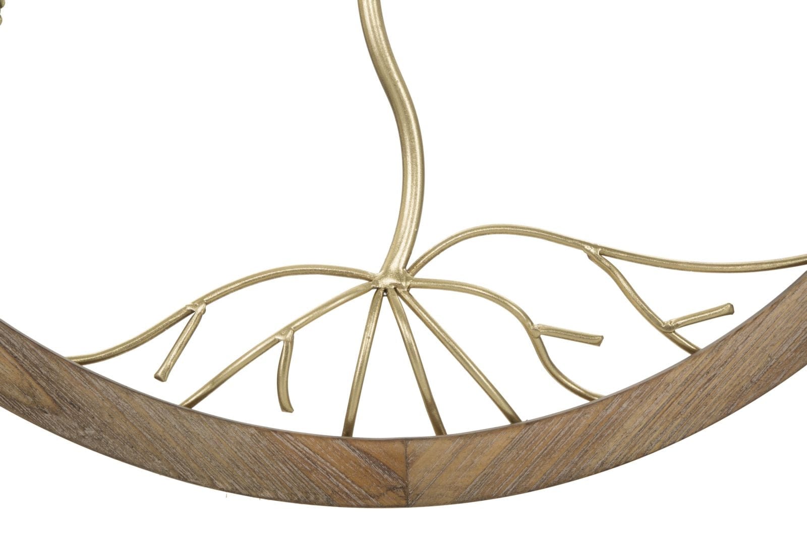 Decoratiune de perete din lemn si metal Albero Natural, Ø80xH5,5 cm (6)