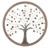 Decoratiune de perete din MDF si metal Life Tree II Natural, Ø80 cm (1)