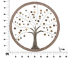 Decoratiune de perete din MDF si metal Life Tree II Natural, Ø80 cm (8)