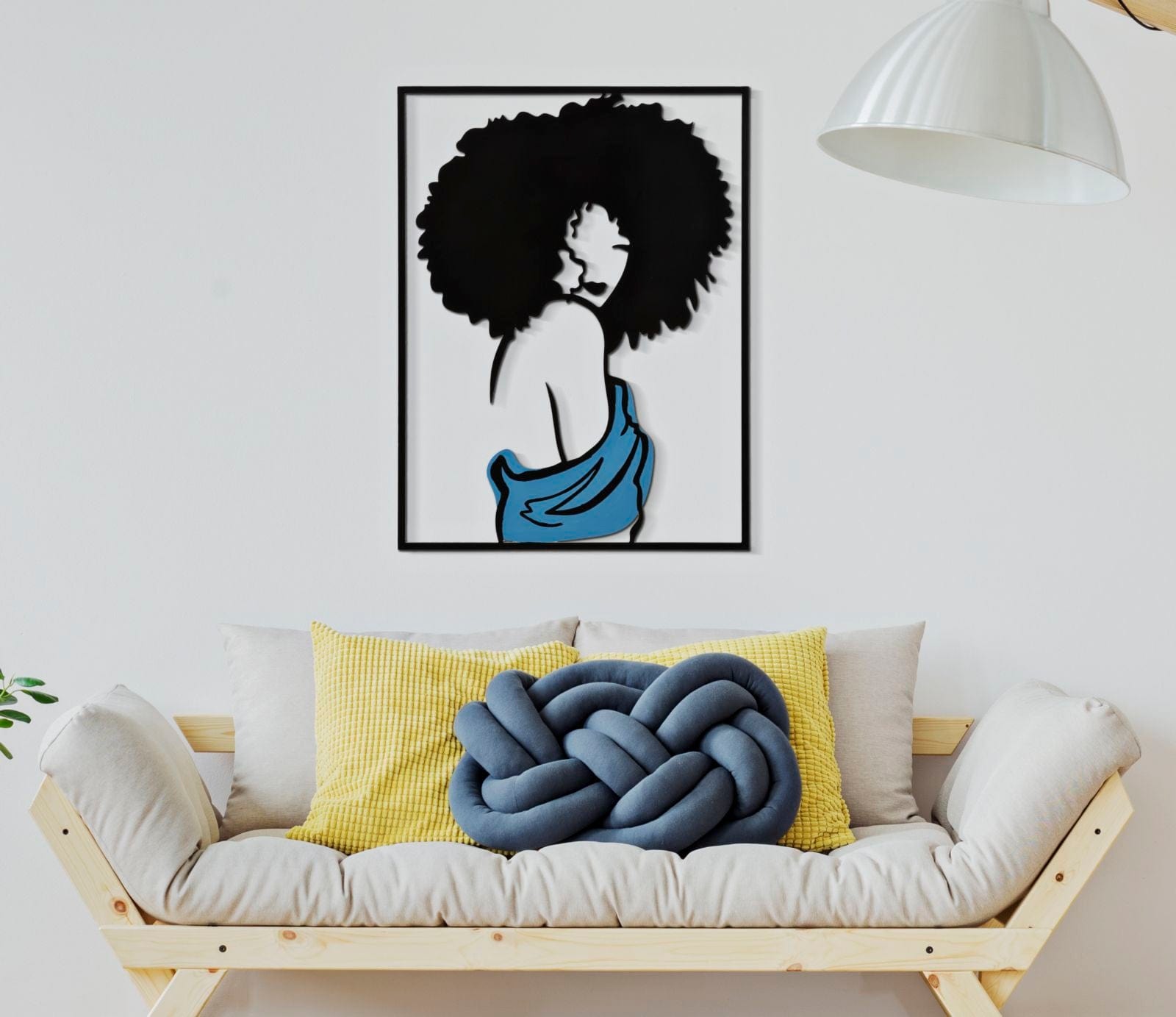 Decoratiune de perete din metal, Afef Multicolor, l60xA1,3xH80 cm (4)