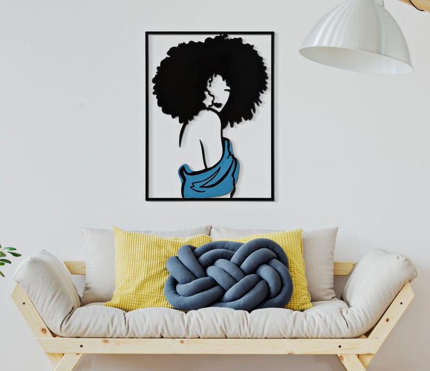 Decoratiune de perete din metal, Afef Multicolor, l60xA1,3xH80 cm (4)