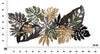 Decoratiune de perete din metal, Antique Leaf Multicolor, l133xA10xH67 cm (5)