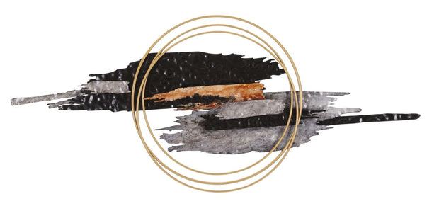 Decoratiune de perete din metal, Art Multicolor, l144,8xA8,3xH64,1 cm