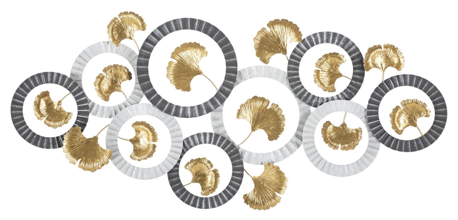 Decoratiune de perete din metal, Arty -A- Multicolor, l126xA5xH58 cm