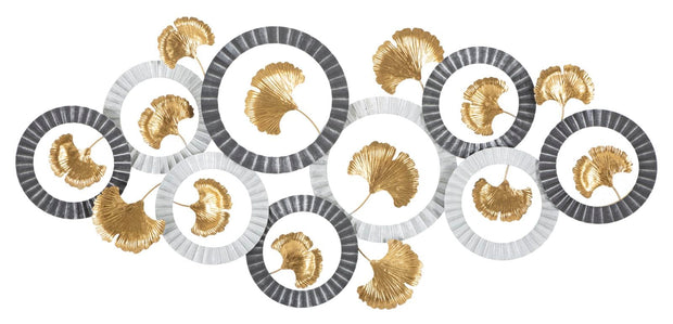 Decoratiune de perete din metal, Arty -A- Multicolor, l126xA5xH58 cm