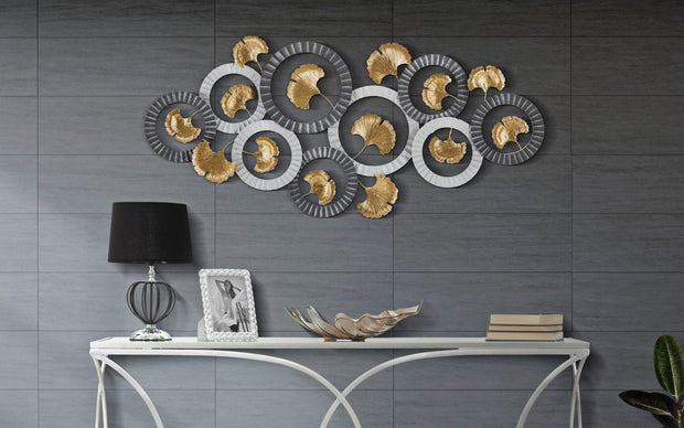 Decoratiune de perete din metal, Arty -A- Multicolor, l126xA5xH58 cm (4)