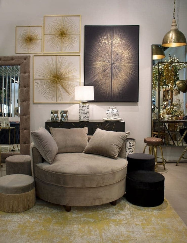 Decoratiune de perete din metal Auriel Small Auriu, l51xA5xH51 cm (1)