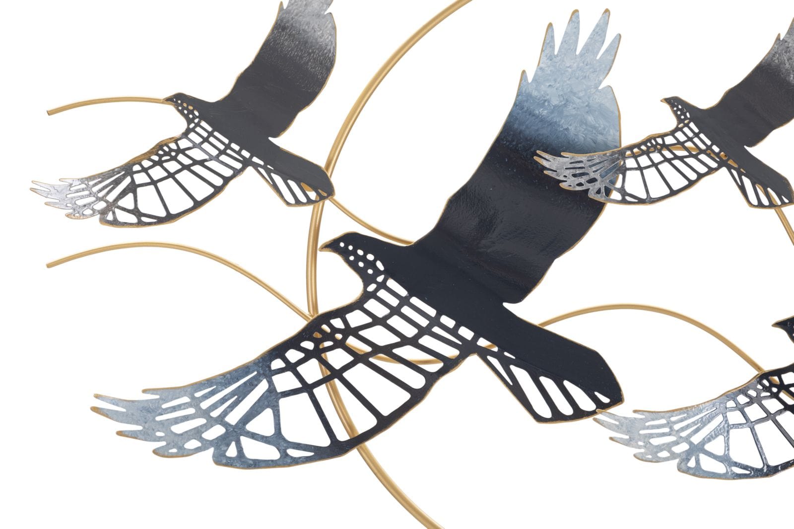 Decoratiune de perete din metal, Bird Multicolor, l91xA7xH50 cm (1)