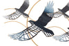 Decoratiune de perete din metal, Bird Multicolor, l91xA7xH50 cm (1)