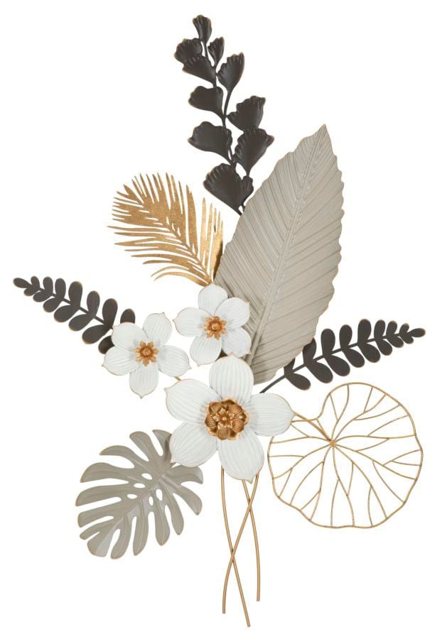 Decoratiune de perete din metal, Bouq Multicolor, l71xA4xH96,5 cm