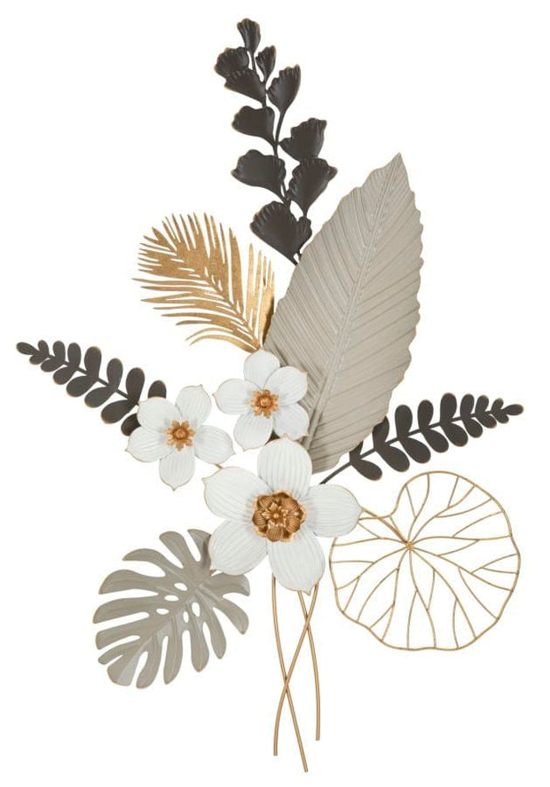 Decoratiune de perete din metal, Bouq Multicolor, l71xA4xH96,5 cm