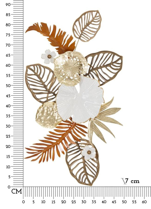 Decoratiune de perete din metal, Bouquet Multicolor, l50,8xA7xH87 cm (5)