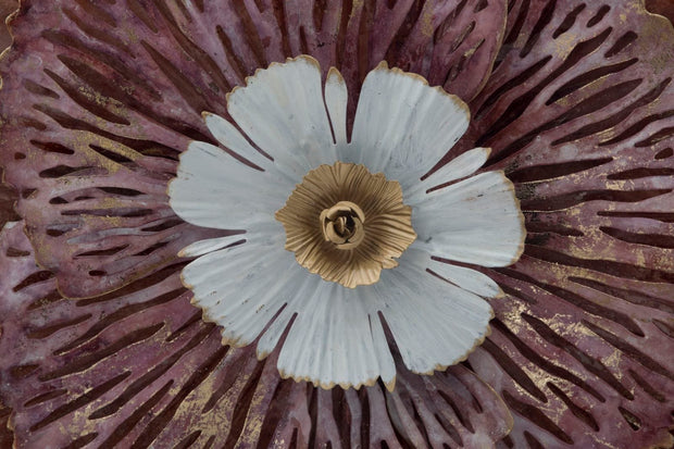 Decoratiune de perete din metal, Bunga Multicolor, l73,5xA11xH72 cm (1)