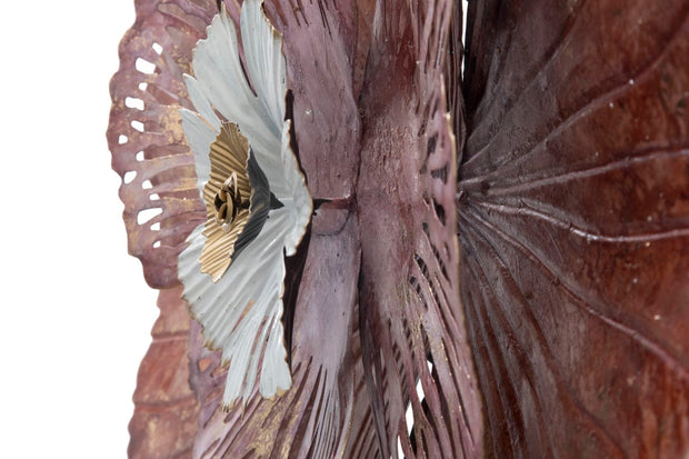 Decoratiune de perete din metal, Bunga Multicolor, l73,5xA11xH72 cm (2)