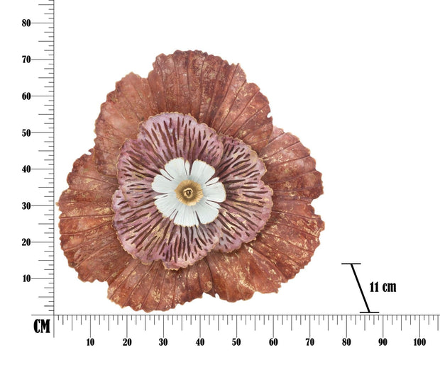 Mauro Ferretti Decoratiune de perete din metal, Bunga Multicolor, l73,5xA11xH72 cm