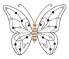 Decoratiune de perete din metal, Butterfly Maro / Negru, l39,5xA1,5xH33,5 cm