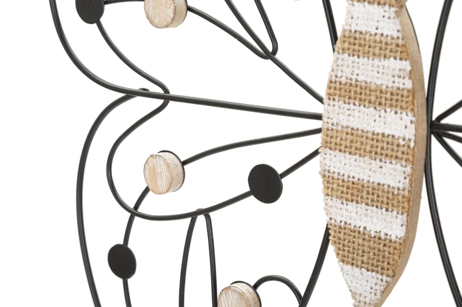 Decoratiune de perete din metal, Butterfly Maro / Negru, l39,5xA1,5xH33,5 cm (3)