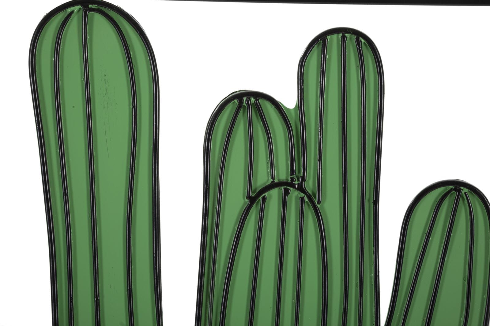 Decoratiune de perete din metal, Cactus Multicolor, l60xA1,3xH33 cm (3)