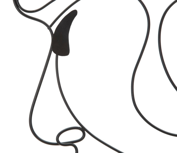 Mauro Ferretti Decoratiune de perete din metal, Couple Simply Negru, l70xA1xH100 cm