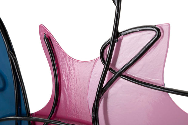 Decoratiune de perete din metal, Dance Multicolor, l60xA1,5xH70 cm (3)