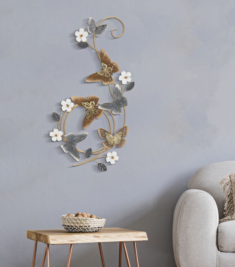 Decoratiune de perete din metal, Delis Multicolor, l45,1xA5,1xH87,6 cm (4)