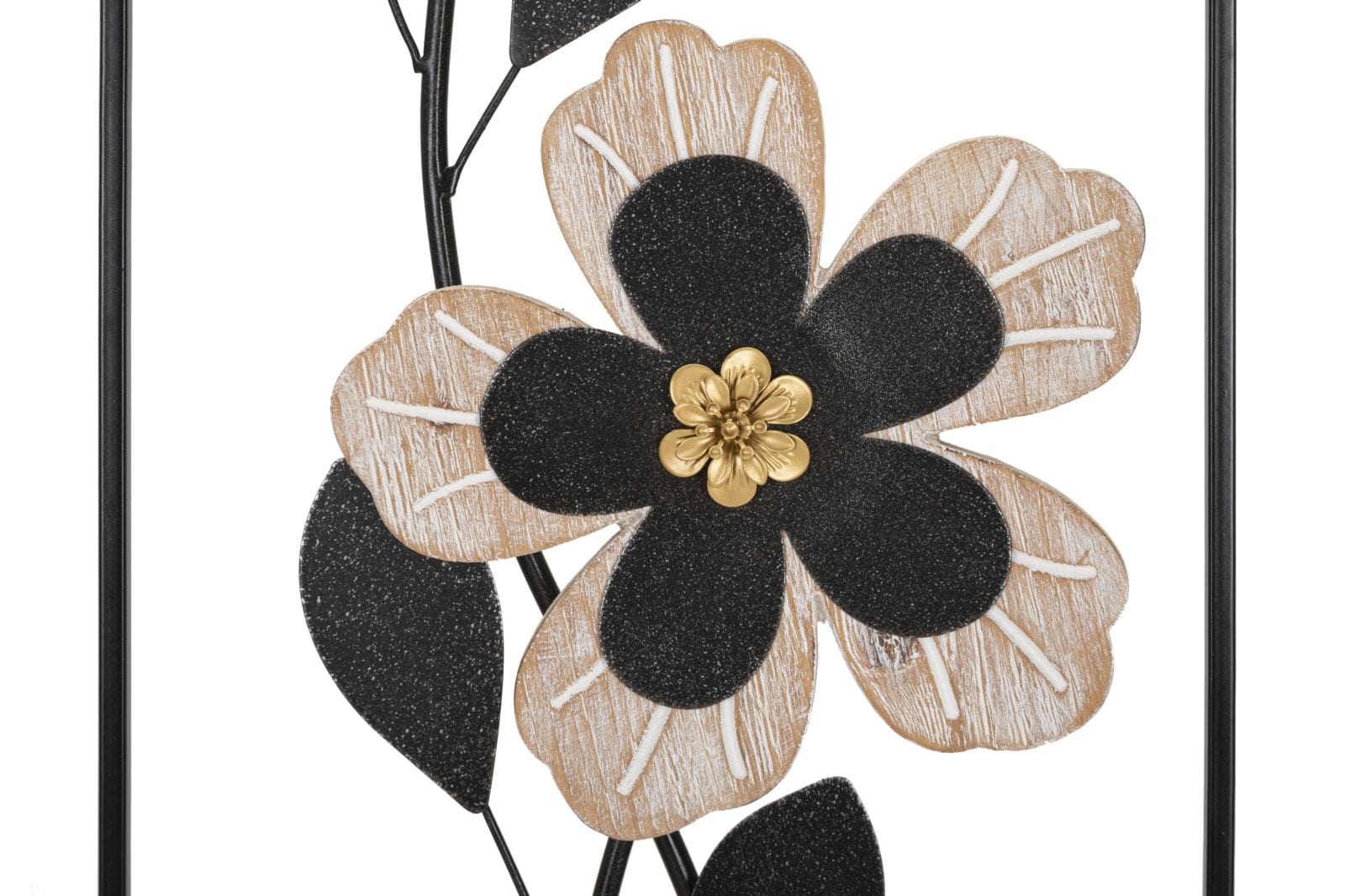 Mauro Ferretti Decoratiune de perete din metal, Divaker -A- Maro / Negru, l27xA2,5xH70 cm