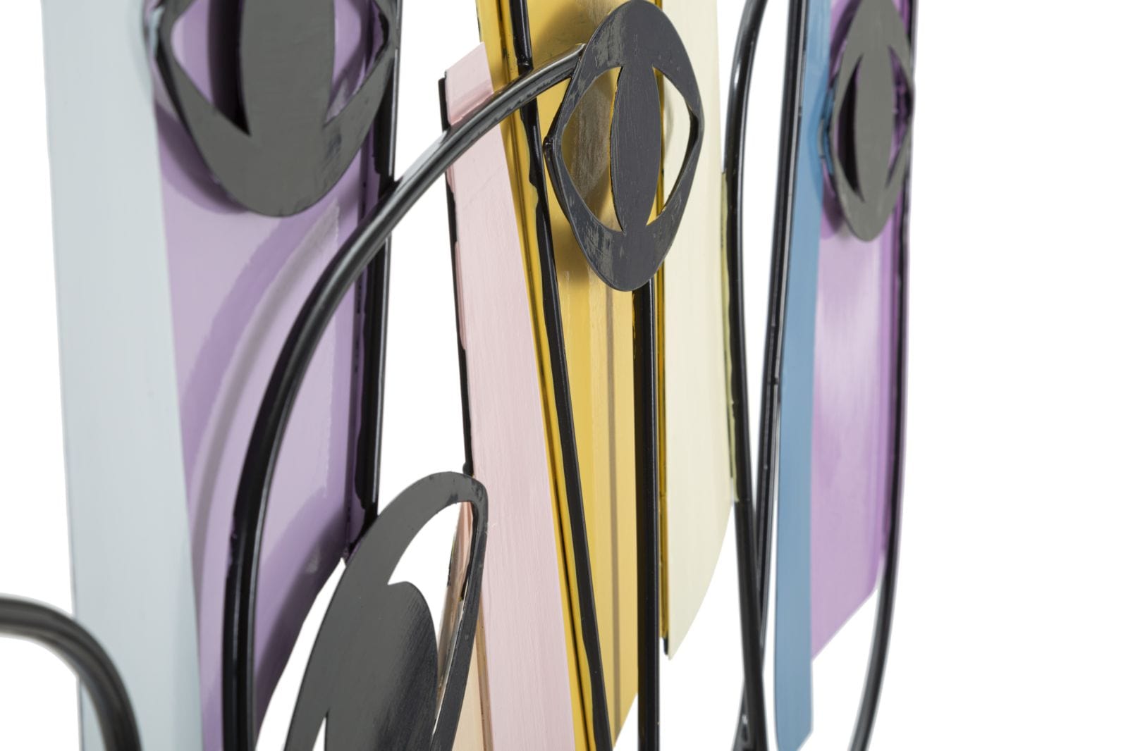 Decoratiune de perete din metal, Eyes -A- Multicolor, l120xA2xH72 cm (2)