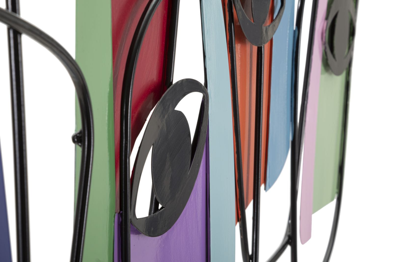 Decoratiune de perete din metal, Eyes -B- Multicolor, l120xA2xH72 cm (3)