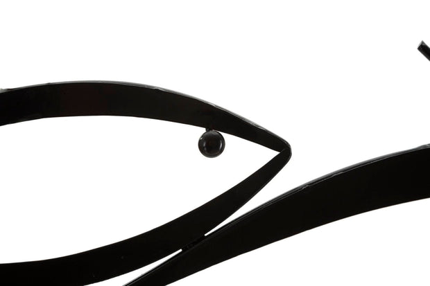 Decoratiune de perete din metal, Fishy Multicolor, l100xA1xH35 cm (3)