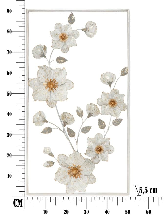 Decoratiune de perete din metal, Flix Multicolor, l50xA5,5xH90,5 cm (5)