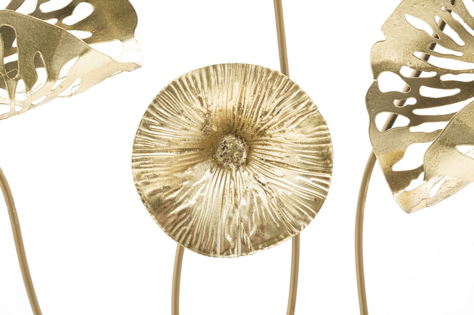 Decoratiune de perete din metal, Flowers Multicolor, l50xA5xH50 cm (2)