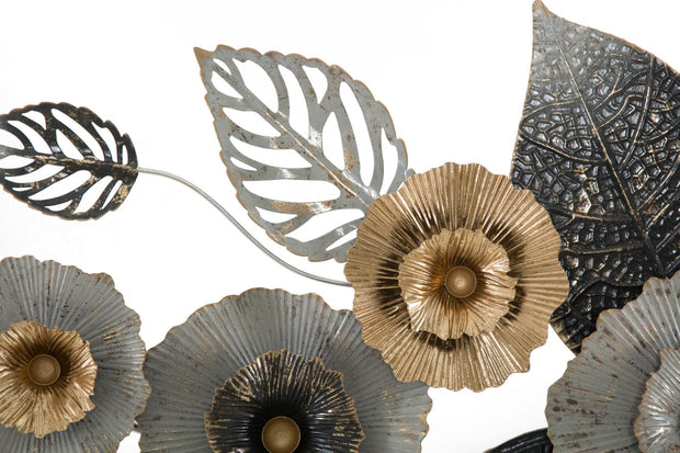 Decoratiune de perete din metal, Frame Plus Multicolor, l120xA7xH59 cm (1)