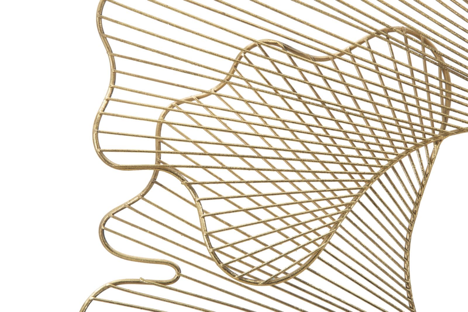 Decoratiune de perete din metal, Glam Leaf Auriu, l79xA5xH68 cm (1)